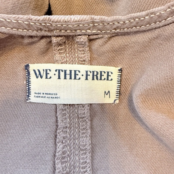We The Free High Roller Shortall Size M Brown Denim Cotton Overalls Free People - Picture 10 of 14